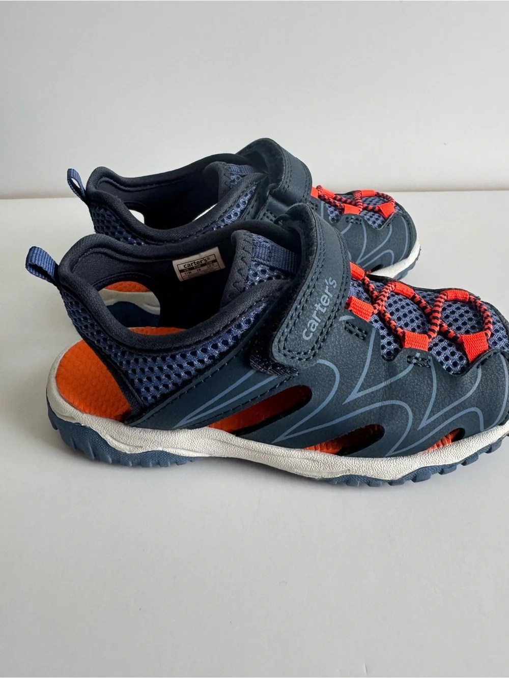 Carter's Navy and Orange Toddler Sandals - Size 11